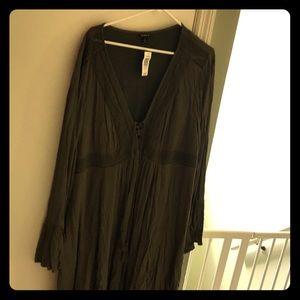 Brand new with tags olive lace up dress.